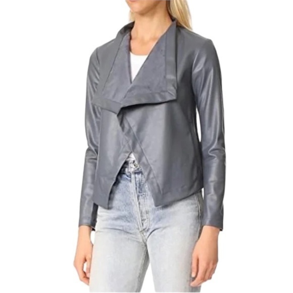 Cabe NYC Grey Leather Jacket